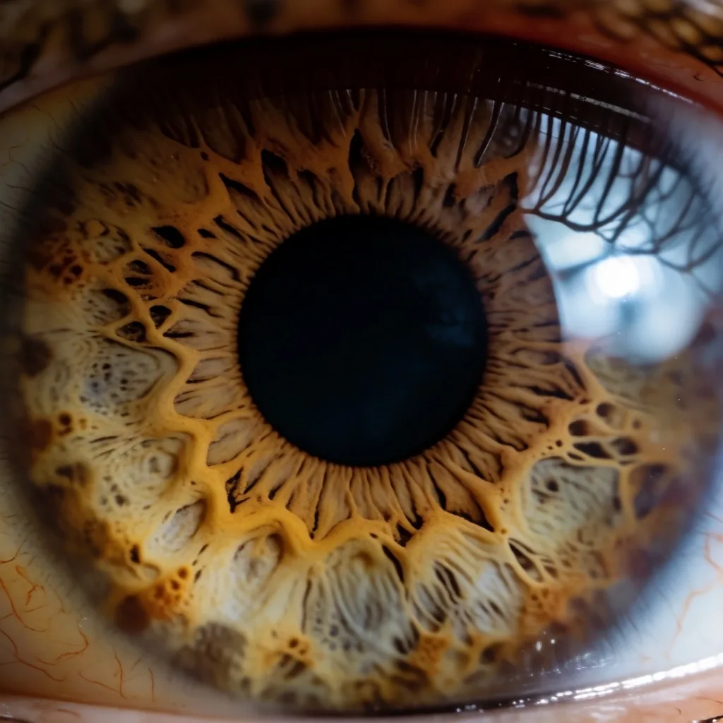 Macrofotografía de iris humano